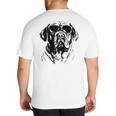 English Mastiff Sketch Drawing Art Dog Lover Mom Dad Women Big And Tall Men's T-Shirt Back Print