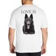 German Shepherd Shirt Shepard TShirt Dog Mom Dad Love Big And Tall Men's T-Shirt Back Print