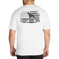 Great Dane Dad Distressed American Flag Patriotic Dog Big And Tall Men's T-Shirt Back Print