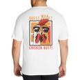 Guess What Chicken Butt DadSiblingsFriends Humor Small Big And Tall Men's T-Shirt Back Print