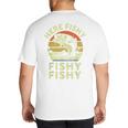 Here-Fishy Fishing Boy Large Mouth Bass Dad Big And Tall Men's T-Shirt Back Print