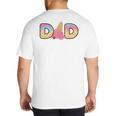 Ice Cream Dad 1st Birthday Matching Family Big And Tall Men's T-Shirt Back Print