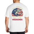 I'm Hooker On The Weekends Dirty Bass Dad Fishing Big And Tall Men's T-Shirt Back Print