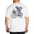 Italian Greyhound Whippet Bicycle Cycling Dog Mom Iggy Dad Big And Tall Men's T-Shirt Back Print