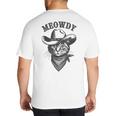 Meowdy Cat Cowboy Western Graphic Cat Lady Cat Dad Big And Tall Men's T-Shirt Back Print Meowdy Cat Cowboy Western Graphic Cat Lady Cat Dad Big And Tall Men's T-Shirt Back Print