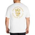 One Dad To Rule Them All Fantasy Nerd Dad Graphic Big And Tall Men's T-Shirt Back Print