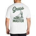 Push Lawn Mower Legend Grass Master Dad Mowing Big And Tall Men's T-Shirt Back Print