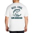 Reel Cool Grandad Fishing Grandpa Vintage Style Big And Tall Men's T-Shirt Back Print