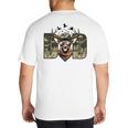 Retro Camo Dad Hunting Camouflage Deer Matching Big And Tall Men's T-Shirt Back Print