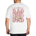 Rodeo Dad Pink Boots Coquette Cow-Girl Birthday Party Big And Tall Men's T-Shirt Back Print