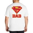 Superman Super Dad Big And Tall Men's T-Shirt Back Print