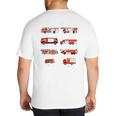 Toddler Boy Types Of FireTruck Firefighter Baby Dad Fireman Big And Tall Men's T-Shirt Back Print