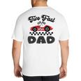 Two Fast Dad Of The Birthday Boy Racing Car Family Big And Tall Men's T-Shirt Back Print