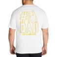 University Of Delaware Blue Hens 1 Dad Big And Tall Men's T-Shirt Back Print