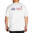 US Flag Proud Air Force Dad Big And Tall Men's T-Shirt Back Print