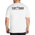Worlds Best Cat Dad Ever Vintage Cat Dad Father Day Men Big And Tall Men's T-Shirt Back Print