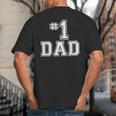 1 Dad Number One Father's Day Vintage Style Big And Tall Men's T-Shirt Back Print