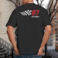 67 Pit Crew Six Seven Racing Birthday Race Car For Dad Mom Big And Tall Men's T-Shirt Back Print