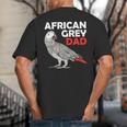 African Grey Parrot Dad Congo Bird Father Big And Tall Men's T-Shirt Back Print