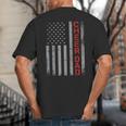 American Flag Cheer Dad Vintage Patriotic Father Cheerleader Big And Tall Men's T-Shirt Back Print