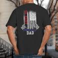American Flag Go Kart Racing Race Dad Flag Big And Tall Men's T-Shirt Back Print