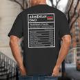 Armenian Dad Nutrition Facts National Pride For Dad Big And Tall Men's T-Shirt Back Print