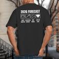 Baby Coming Soon 2026 Forecast Baby Shower New Dad Mom Big And Tall Men's T-Shirt Back Print