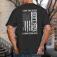 ON Back I Have Two Titles Dad Papa Fathers Day Grandpa Papa Big And Tall Men's T-Shirt Back Print