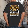 Barrel Racing Dad Horse Barrel Racer Big And Tall Men's T-Shirt Back Print