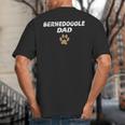 Bernedoodle Dad & Kids Tee Fathers Day T-Shirt Big And Tall Men's T-Shirt Back Print