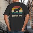 Berner Dad For Men Bernese Mountain Dog Vintage Dad Big And Tall Men's T-Shirt Back Print