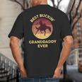Best Buckin' Granddaddy Western Rodeo Cowboy Bucking Horse Big And Tall Men's T-Shirt Back Print