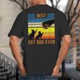 Best Cat Dad Ever Fist Bump For Fur Daddies Men Women Girls Kids Big And Tall Men's T-Shirt Back Print