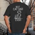 Best Cat Dad Ever Fun Line Art Illustration Big And Tall Men's T-Shirt Back Print Best Cat Dad Ever Fun Line Art Illustration Big And Tall Men's T-Shirt Back Print