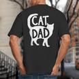 Best Cat Dad Fathers Day Men Kitty Daddy Papa Christmas Meow Big And Tall Men's T-Shirt Back Print