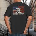 Best Dog Dad Ever American Flag American Bully Dad Big And Tall Men's T-Shirt Back Print
