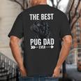 Best Pug Dad Ever Fathers Day Cute Daddy Dad Pug Big And Tall Men's T-Shirt Back Print