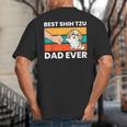 Best Shih Tzu Dad Ever Shih Tzu Big And Tall Men's T-Shirt Back Print
