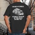 Best Truck Driver Art For Men Dad Women Trucking CDL Trucker Big And Tall Men's T-Shirt Back Print