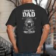 Biker Dad Like a Normal Dad Only Cooler Motorcyclist Big And Tall Men's T-Shirt Back Print