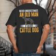 Blue Heeler Dad Australian Cattle Dog Men Big And Tall Men's T-Shirt Back Print