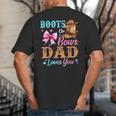 Boots Or Bows Dad Loves You Gender Reveal Daddy Big And Tall Men's T-Shirt Back Print