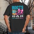 Boots Or Bows Dad Loves You Gender Reveal Party Big And Tall Men's T-Shirt Back Print