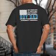Boy Dad Proud Dad Of Boy Father Of Boy Shirt For Dad US Flag Big And Tall Men's T-Shirt Back Print