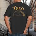 Burrito Taco Taquito Dad Mom Child Baby Matching Family Big And Tall Men's T-Shirt Back Print