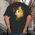 Calico Cat With Flowers For Mom Dad Women Men Kids Botanical Big And Tall Men's T-Shirt Back Print