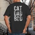 Cat Dad Bod Pet Owner Fitness Gym Big And Tall Men's T-Shirt Back Print
