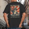 Cat Dad Club Life Is Better With Cats Cat Dad Cat Big And Tall Men's T-Shirt Back Print