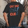 Cat Dad Club Life Is Better With Cats Cat Dad Retro Big And Tall Men's T-Shirt Back Print