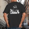 Cat Dad Life The Catfather Fathers Day Vintage Big And Tall Men's T-Shirt Back Print
